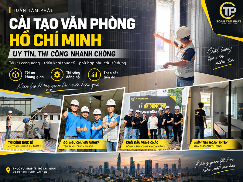 Cải Tạo Văn Phòng Hồ Chí Minh Uy Tín, Thi Công Nhanh Chóng