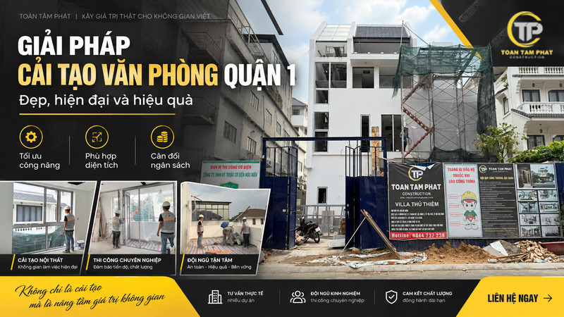 Giải Pháp Cải Tạo Văn Phòng Quận 1 Đẹp, Hiện Đại Và Hiệu Quả