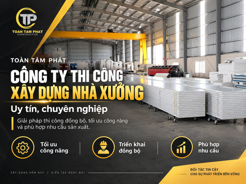 Công Ty Thi Công Xây Dựng Nhà Xưởng Uy Tín, Chuyên Nghiệp