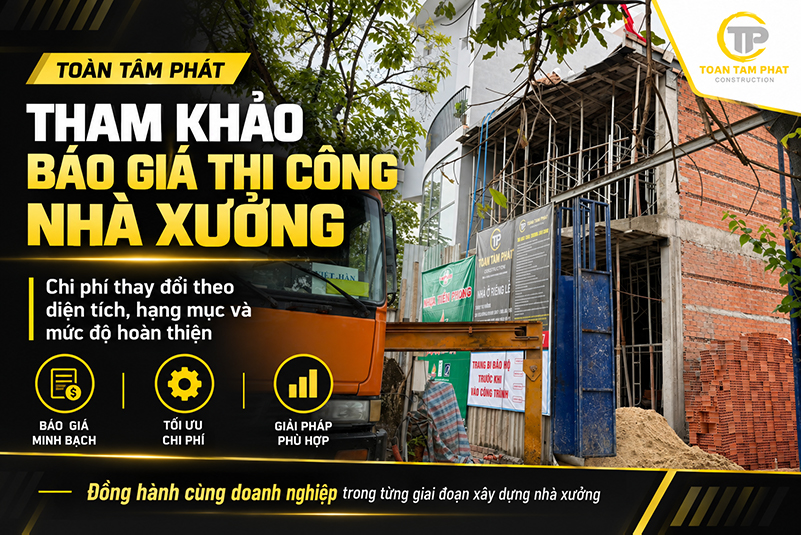 Báo Giá Thi Công Nhà Xưởng Theo Diện Tích Và Quy Mô Công Trình